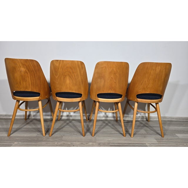 Dining Chairs by Radomir Hoffman for Ton, 1950s, Set of 4 For Sale - Image 10 of 15