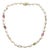 Bochic "Capri" Ruby & Lemon Quartz & Mix gems Necklace Set In 18K Gold & Silver For Sale