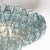 Late 20th Century Modernist Hand-Blown Aquamarine Murano Glass Polyhedral Chandelier For Sale - Image 5 of 12