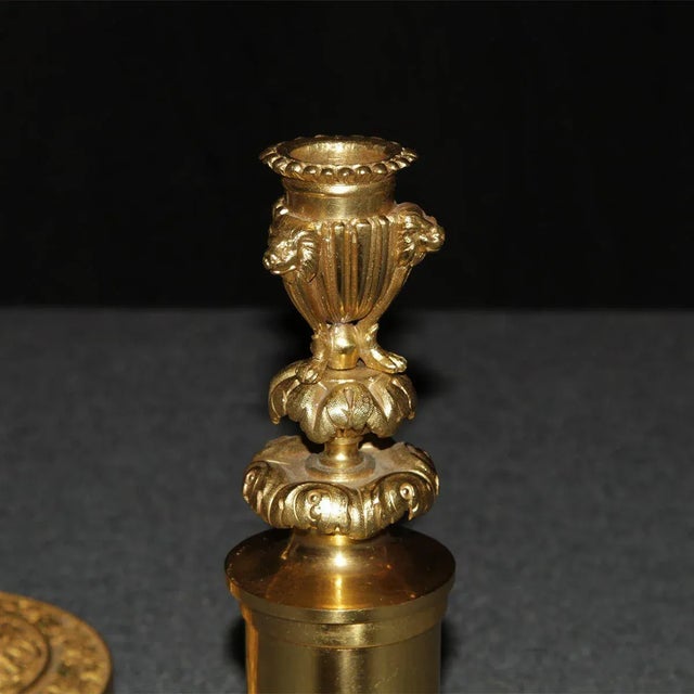 Neoclassical Antique Russian Neoclassic Candlesticks - a Pair For Sale - Image 3 of 8
