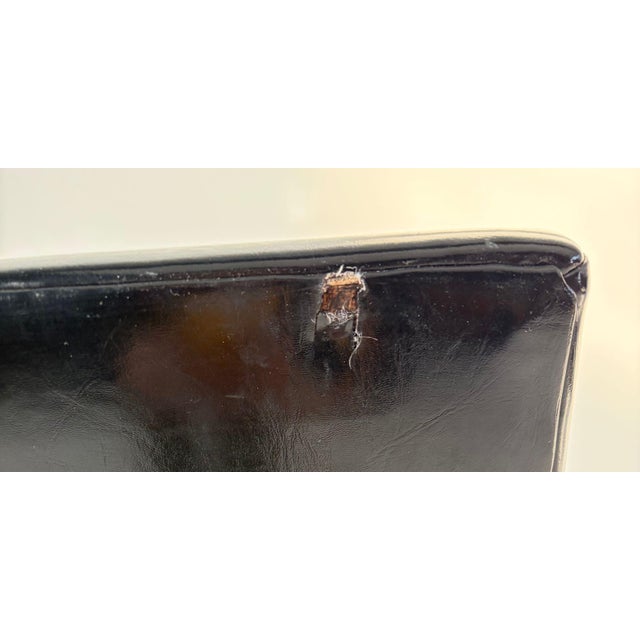 Set of 6 Ward Bennett Black and Aluminum Dining Chairs, 1960 For Sale - Image 10 of 11