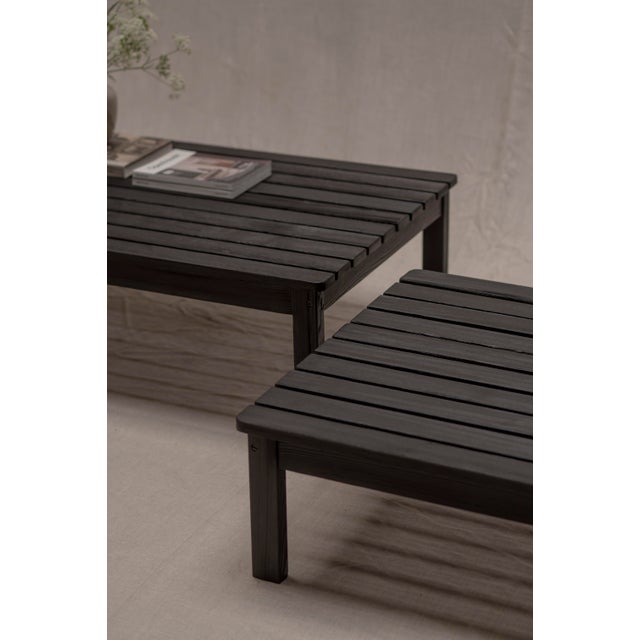 Mid-Century Dutch Lattenbank Coffee Tables, 1960s, Set of 2 For Sale - Image 9 of 12