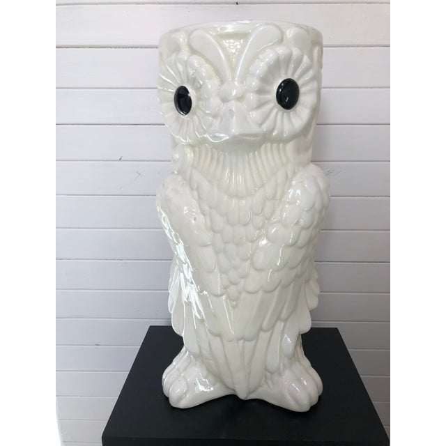 Vintage Ceramic Owl Umbrella Stand made in Spain Chairish
