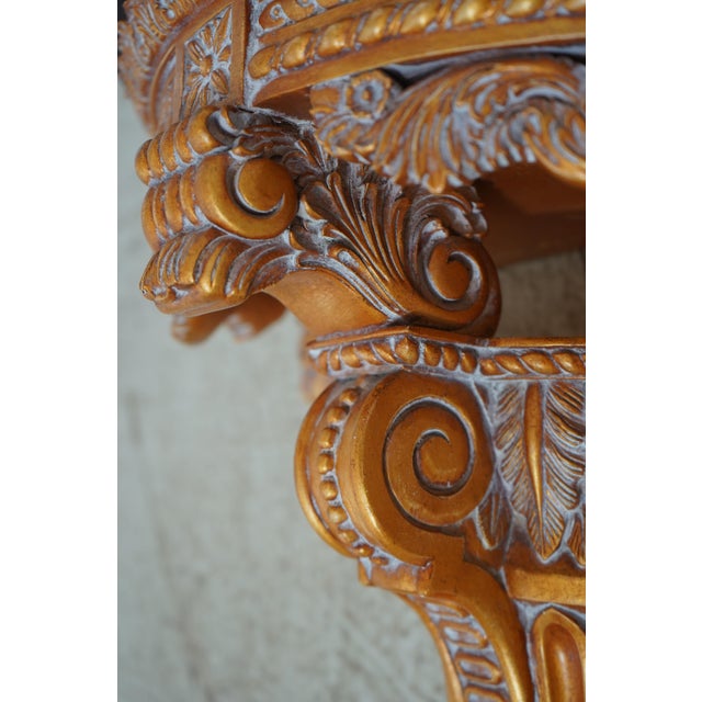 Pair Maitland Smith Gold & Marble Hanging Wall Shelves For Sale In Philadelphia - Image 6 of 11