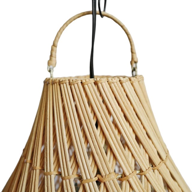 Raw Rattan Bottle Pendant Light Medium For Sale - Image 4 of 10