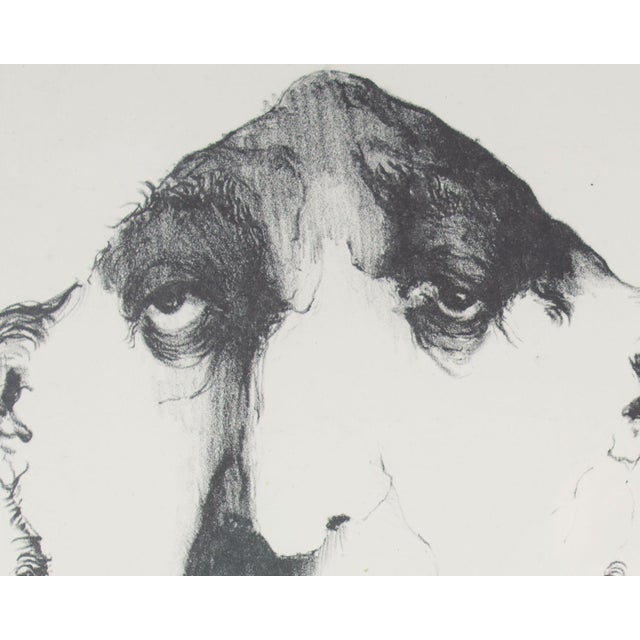 Abstract 1966 Limited Edition Stone Lithograph Portrait by James L. Bruch For Sale - Image 3 of 8