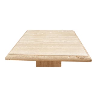 Vintage Italian Travertine Coffee Table For Sale