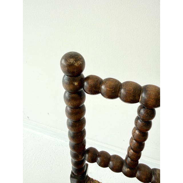 Antique 20th Century French Bobbin Corner Chair For Sale - Image 9 of 16
