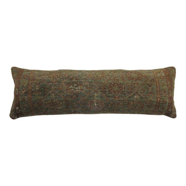 Narrow Antique Persian Bolster Rug Pillow For Sale