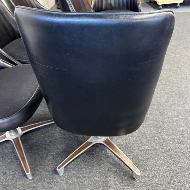 1960s Set of 6 Chromcraft Swivel Dining Chairs For Sale - Image 5 of 8