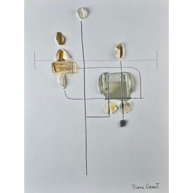 Wood Set of 6 - Framed Neutral Colors Palette Organic Modern Botanical Flower Original Oil Paintings / Contemporary Herbarium / Floral / Natural Tones For Sale - Image 7 of 8