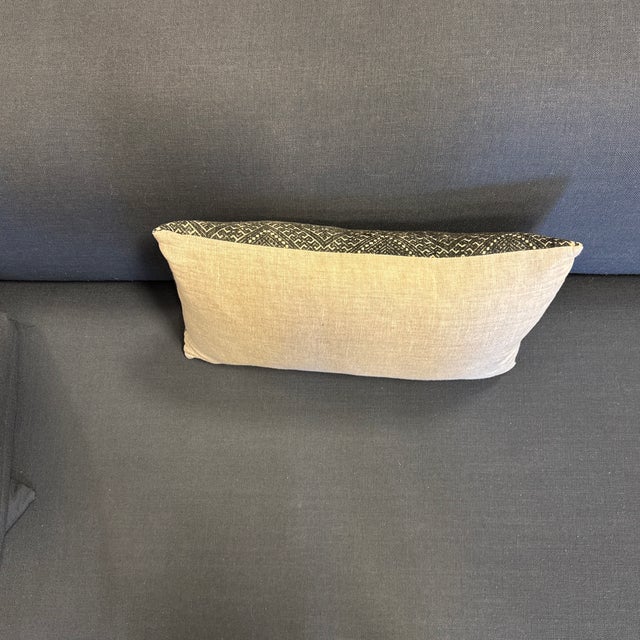 Textile Bespoke Geometric Woven Lumbar Pillow For Sale - Image 7 of 12