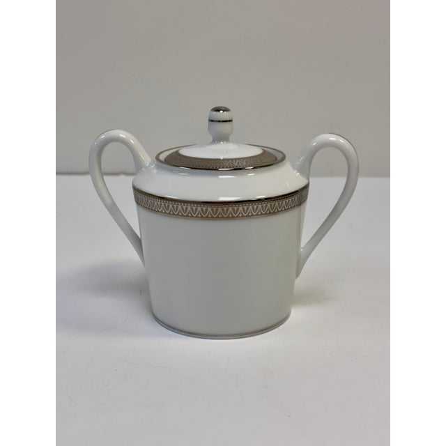 Charles Haviland & C. Parlon Limoges Malmaison Platinum (No Verge) Porcelain Set - 8 Pieces For Sale - Image 9 of 17