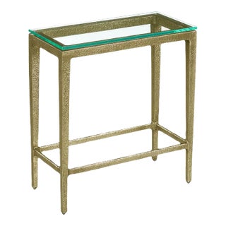 Woodbridge Furniture Piers Drink Table, Textured Gold For Sale
