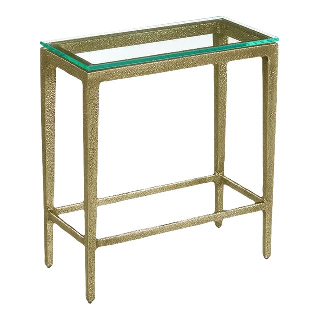 Woodbridge Furniture Piers Drink Table, Textured Gold For Sale