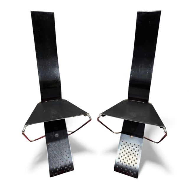 Impronta Series Chairs attributed to Pietro Arosio, 1986, Set of 2 For Sale - Image 3 of 7