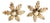 Hollywood Regency Florentine Flower-Shaped Gilt Flush Mount with Hand-Forged, Floral, Gilded with Gold Leaf in the style of Hans Kögl, Italy, 1960s For Sale