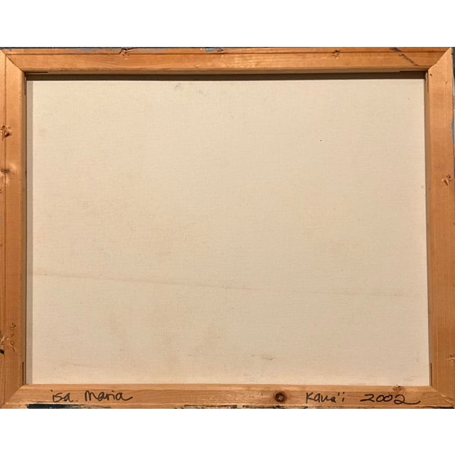 Kauai Hawaii North Shore by Isa Maria Oil on Canvas American. (1950? - ) Framed For Sale - Image 10 of 12