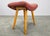 Brown Mid-Century Modern Maple Stools with Upholstery, 1960s, Set of 2 For Sale - Image 8 of 11