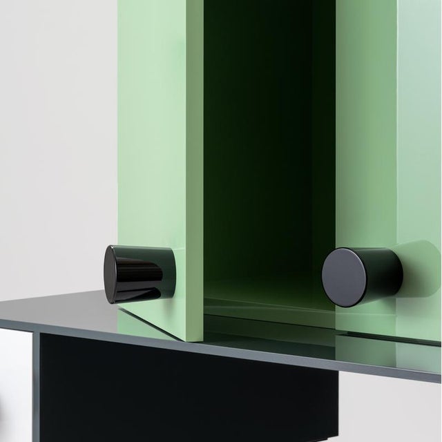 Metal Ernest Cabinet in Powder-Coated Aluminum by Altreforme For Sale - Image 7 of 8