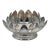 Mid 20th Century Reed & Baron Silverplate Lotus Flower Vase Water Lily Centerpiece With Flower Frog For Sale