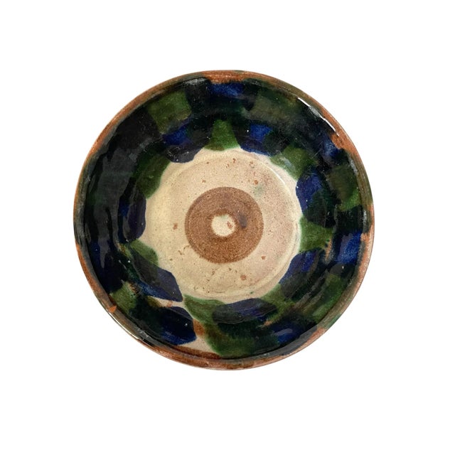 Ceramic 3 Rare Oaxacan Majolica Bowls 6” Red Ware Terracotta. Early 1900s. For Sale - Image 7 of 10