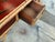 Victorian Chinoiserie & Burnt Bamboo Red Lacquer Side Table Desk For Sale - Image 4 of 8