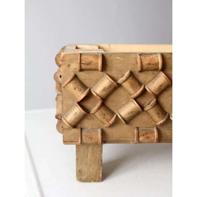 Vintage Spool Art Planter Box For Sale - Image 12 of 13
