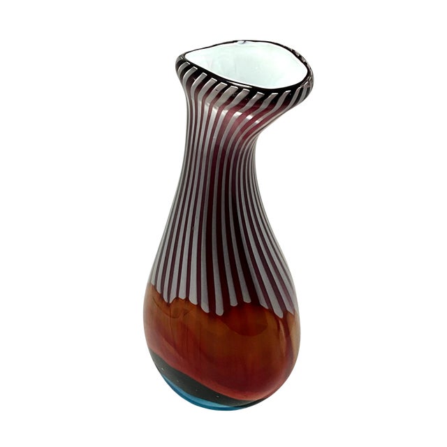 1950s AVeM Murano Hand-Blown Vase | Attributed to Anzolo Fuga | Astrale Series Italian Art Glass For Sale In Los Angeles - Image 6 of 8
