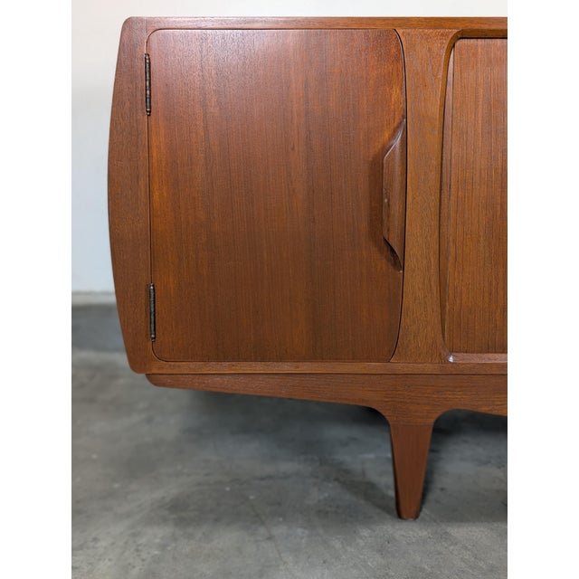 Vintage Mid Century Modern Teak Sideboard / Buffet Designed by Johannes Andersen, Attributed For Sale - Image 15 of 17