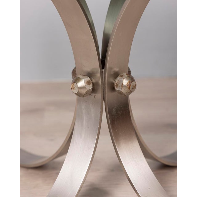 Vintage Italian Chrome Metal and Glass Coffee Table, 1960s For Sale - Image 6 of 8