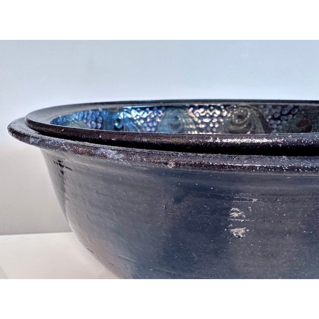 Modern Large Studio Ceramic Art Bowls with Modernist Decor, Germany, 1960s, Set of 2 For Sale - Image 3 of 18