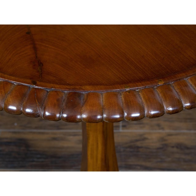 English 19th Century Mahogany Guéridon with Gadroons and Griffin Inspired Legs For Sale - Image 11 of 11
