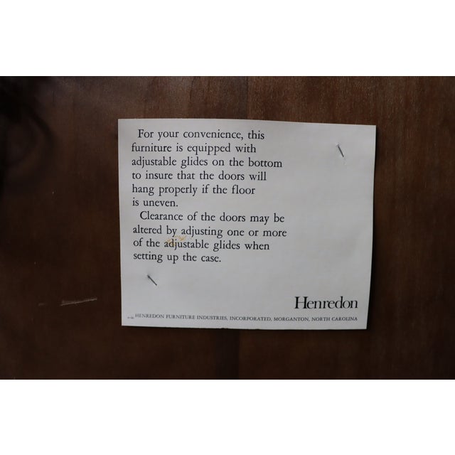 Wood Henredon Scene One Oak Lighted Curio Cabinet For Sale - Image 7 of 12