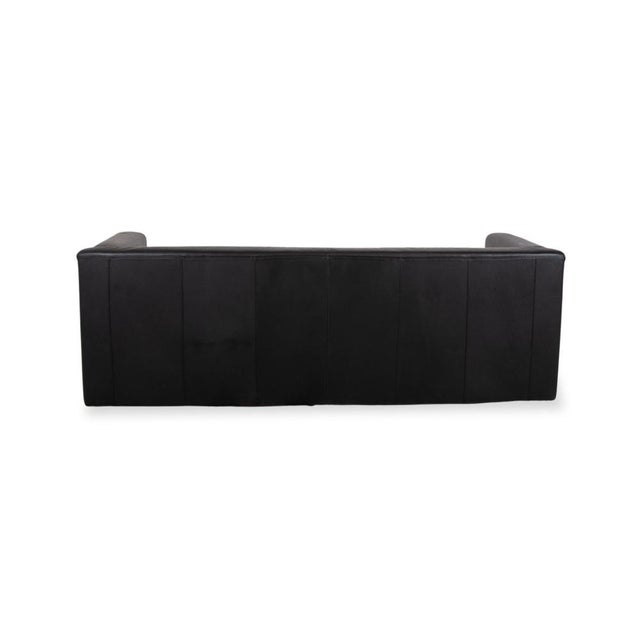 Visavis Leather Three-Seater Black Sofa by Brühl For Sale - Image 11 of 13
