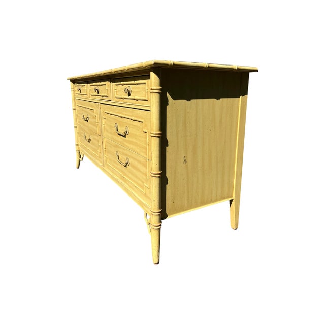 1970s Vintage Faux Bamboo Dresser or Credenza Allegro by Thomasville For Sale - Image 5 of 10