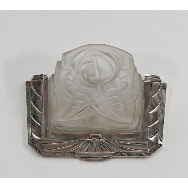 French Art Deco Wall Sconces by Degue 1930 France - A Pair For Sale - Image 9 of 13