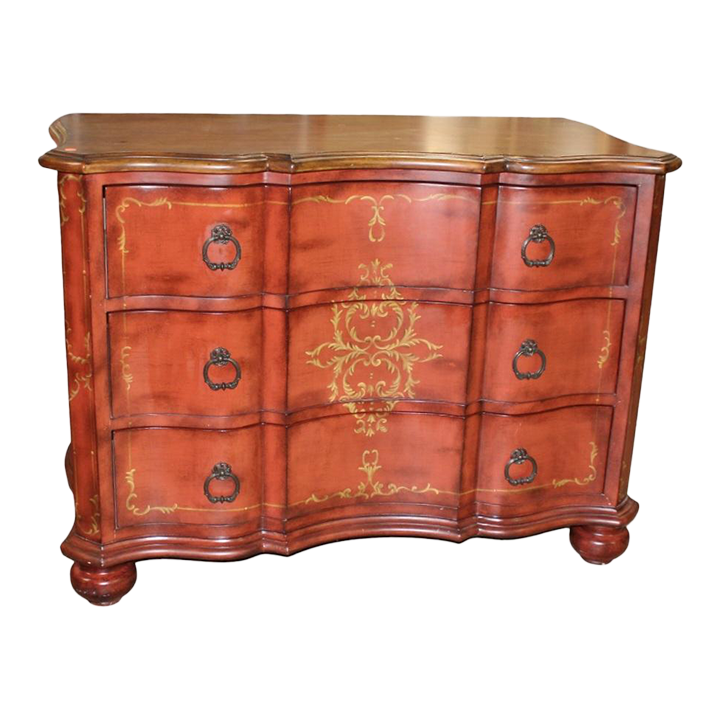 Liz Claiborne William & Mary Style Red Dresser | Chairish