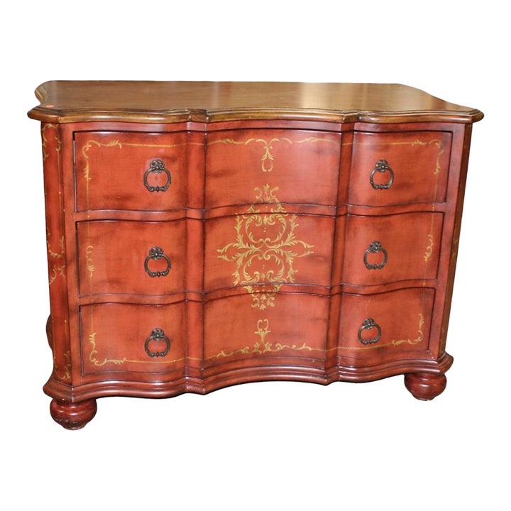 Liz Claiborne William & Mary Style Red Dresser | Chairish