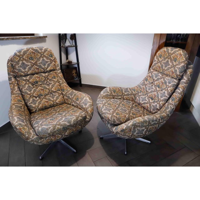 Vintage High-Back Swivel Chairs from Up Závody, 1960s, Set of 2 For Sale - Image 15 of 15