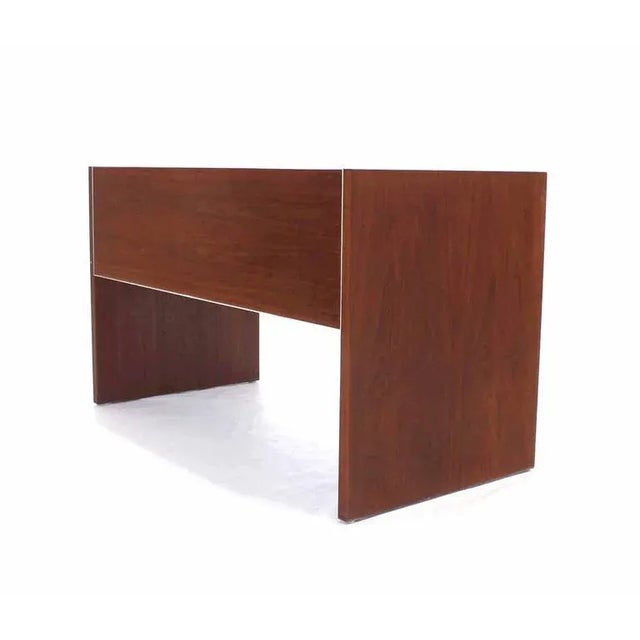 Brown Mid Century Modern Hidden File Drawer Glenn California Walnut Writing Table Desk For Sale - Image 8 of 10