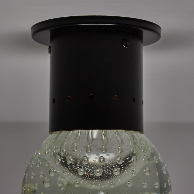 1960s Gino Sarfatti Seguso Bubble Glass Wall or Ceiling Lamp for Arteluce For Sale - Image 13 of 18