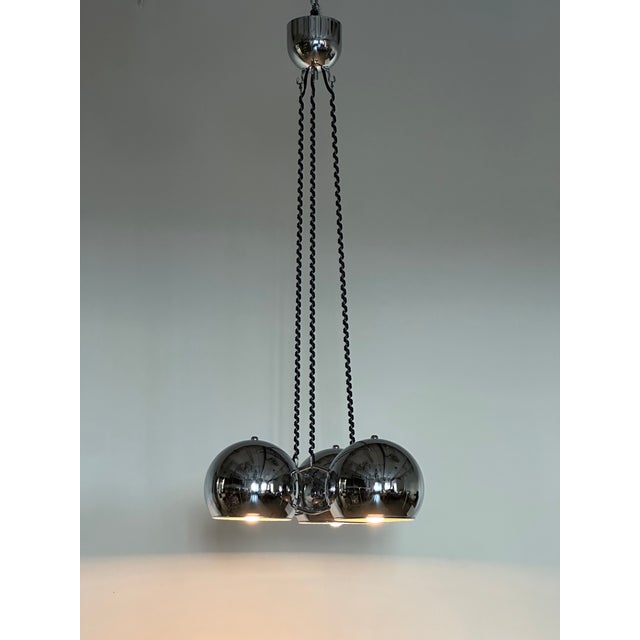 Space Age Pendant in Chromed Steel by G. Reggiani, 1970s For Sale - Image 12 of 12