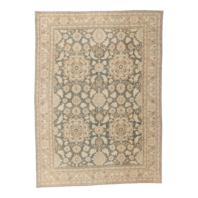 Antique Persian Tabriz Rug, 09'04 X 12'09 For Sale