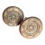 Large Antique 19th Century American Federal Empire Spun Brass Classical Drapery Tie Backs - A Pair For Sale