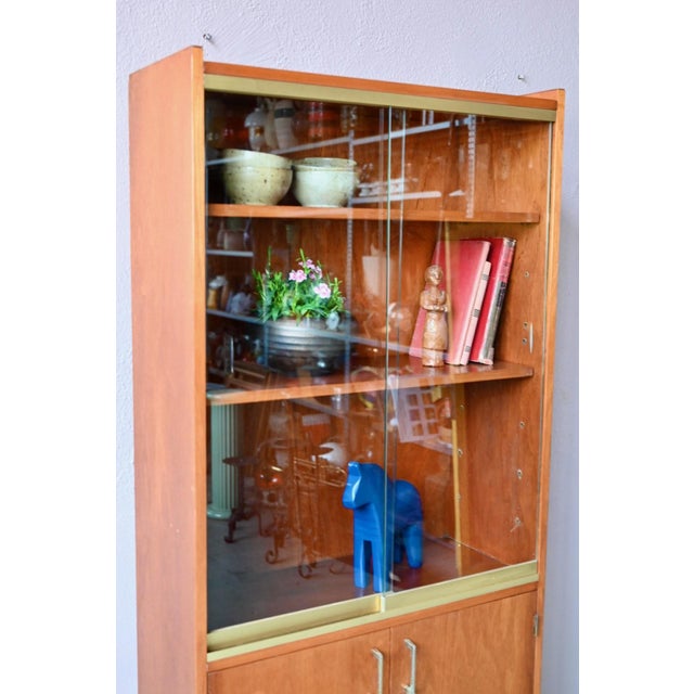 Modernist Display Bookcase in Teak and Brass, 1960s For Sale - Image 4 of 18