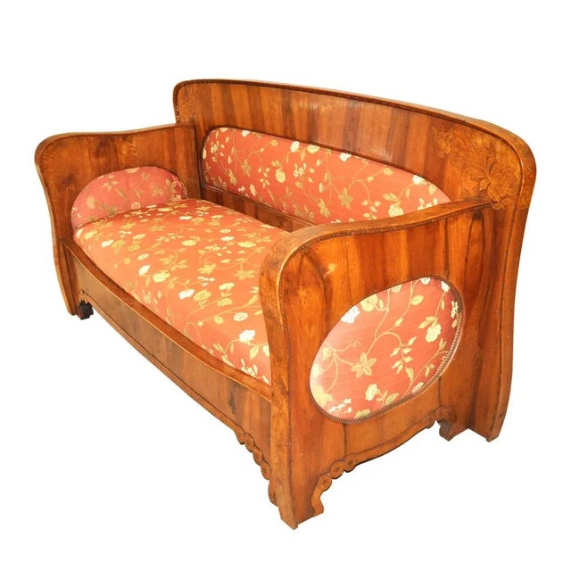 Vintage Walnut Liberty Sofa For Sale - Image 3 of 5