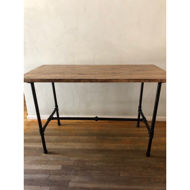 Industrial Black Pipe & Solid Wood Computer Desk Chairish