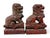 Pair of Carved Wood Chinese Foo Lions, 10" Tall, 20th Century For Sale - Image 4 of 12