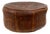 Vintage Peruvian Hand-Tooled Leather Ottoman For Sale